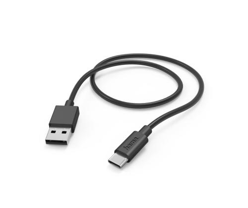 HAMA Latauskaapeli, USB-A, USB-C, 1m, musta - USB-kaapeli
