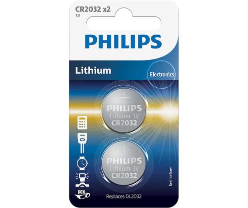 2 x Patareid PHILIPS CR2032 3 V Lithium