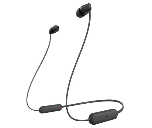 Sony WI-C100, musta - Langattomat kuulokkeet