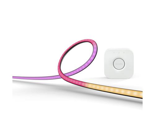 Philips Hue Play Gradient PC Lightstrip, 24''-27'' + silta, musta/valkoinen - LED-valonauha tietokoneille
