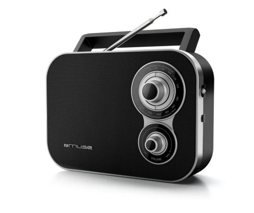 Muse M-051R, FM, analoginen, paristokäyttöinen, musta - Kannettava radio