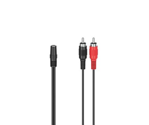 Hama 3,5 mm - RCA, musta - sovitin