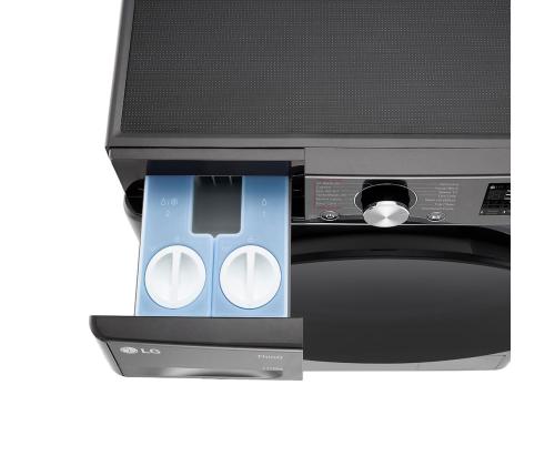 LG, 11 kg / 6 kg, syvyys 56,5 cm, musta - Pesukone kuivausrummulla