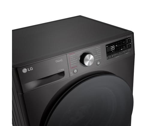 LG, 11 kg / 6 kg, syvyys 56,5 cm, musta - Pesukone kuivausrummulla