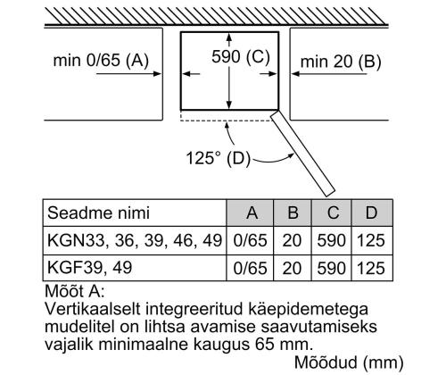 Bosch, NoFrost, 326 L, korkeus 186 cm, valkoinen - Jääkaappi ja pakastin