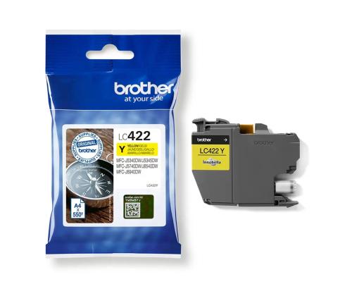 BROTHER LC422BK, kollane - Tindikassett