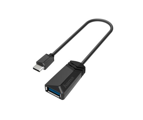 HAMA USB-C -liitin > USB-A 3.1 -paikka, 0,15 m - sovitin