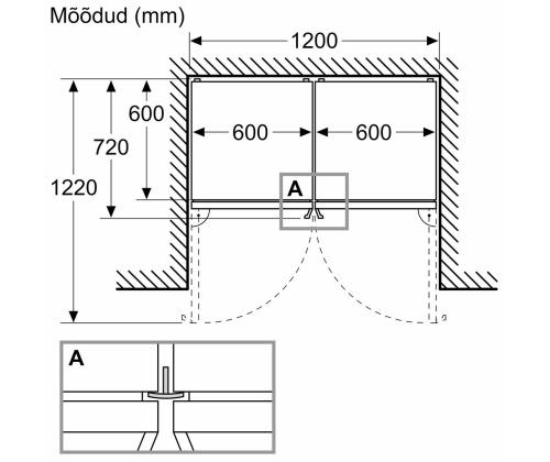 BOSCH NOFROST, 363 L, musta - Jääkaappi