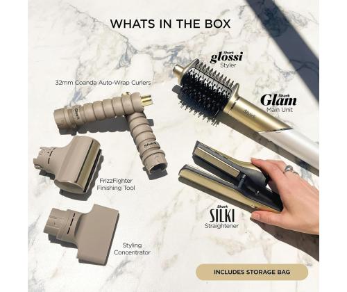 Shark Glam, kultainen - Hiusten muotoilulaite