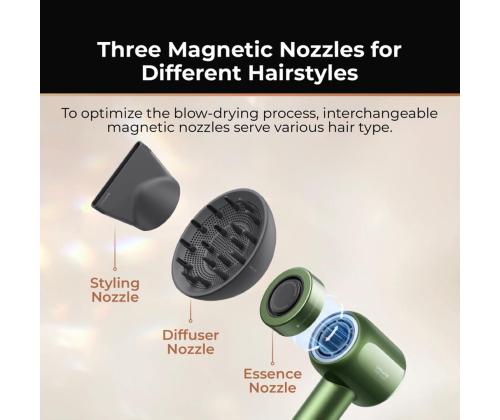 Dreame Hair Glory Master, vihreä - Hiustenkuivaaja