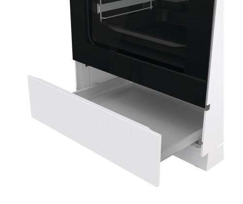 Gorenje, 71 L, leveys 60 cm, valkoinen - Kaasuliesi, jossa on sähköuuni