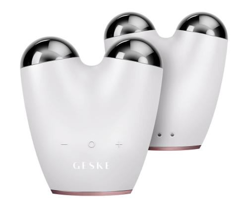 Geske SmartAppGuided, 6-in-one, valkoinen/vaaleanpunainen - Mikro-käyttöinen kasvojenkohotuslaite