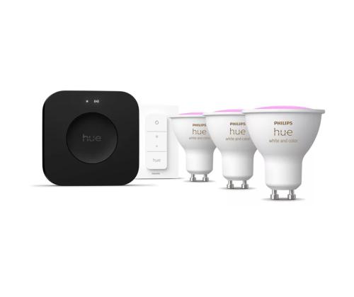 Philips Hue White & Color Ambiance -aloitussarja, GU10, 3 kpl - Kaupallinen valaistussarja