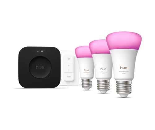 Philips Hue White & Color Ambiance -aloitussarja, E27, 3 kpl - Älykäs valosarja