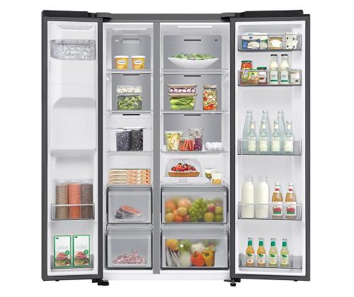 Samsung Bespoke AI, NoFrost, 640 L, korkeus 179 cm, musta - SBS jääkaappipakastimet