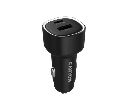 Canyon OnDrive 48, USB-A, USB-C, 48 W, musta - Autolaturi