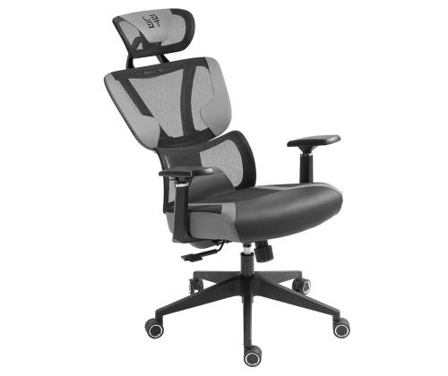 L33T FuzionX, PU, kangas, harmaa - Toimistotuoli