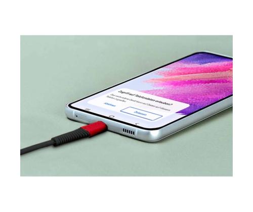 Hama Extreme latauskaapeli, USB-A - USB-C, Nylon, 1,5 m, musta/punainen - Kaapeli