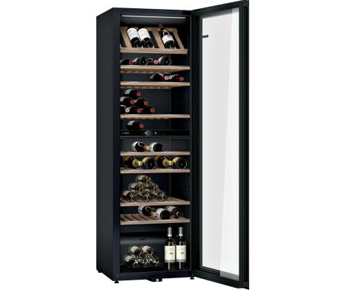 Bosch sarja 6, 199 pulloa, korkeus 186 cm, musta - Viinijäähdytin