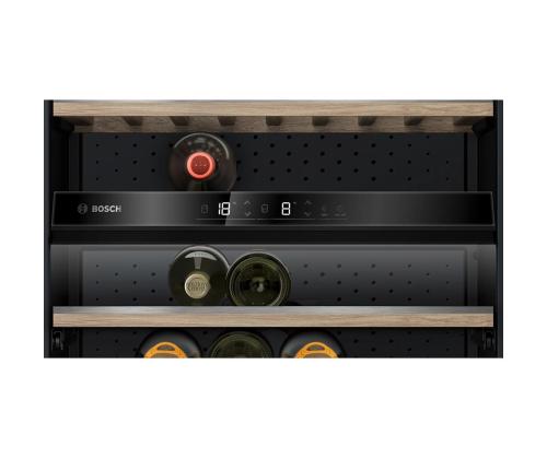 Bosch sarja 6, 199 pulloa, korkeus 186 cm, musta - Viinijäähdytin