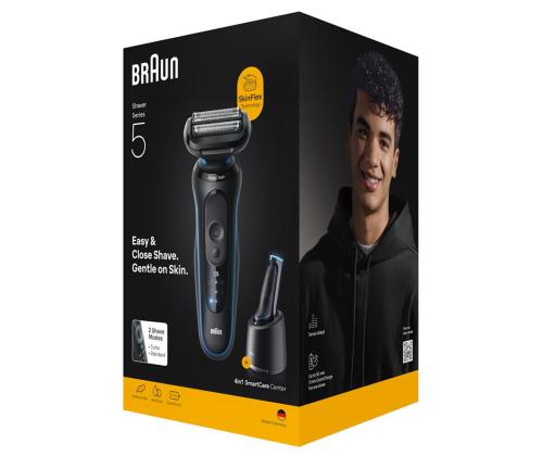Braun Series 5, Wet & Dry, musta/sininen - Pardel