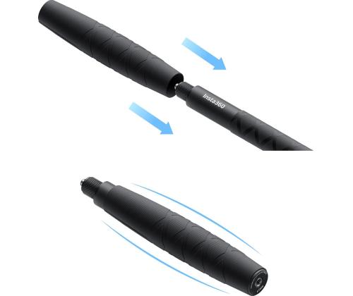 Insta360 85cm Invisible Selfie Stick, musta - Kameran käsinojallinen jalusta