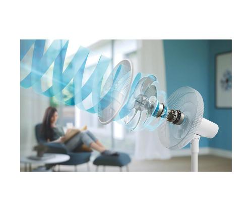 Philips 2000 Series, valkoinen/harmaa - Lattiatuuletin