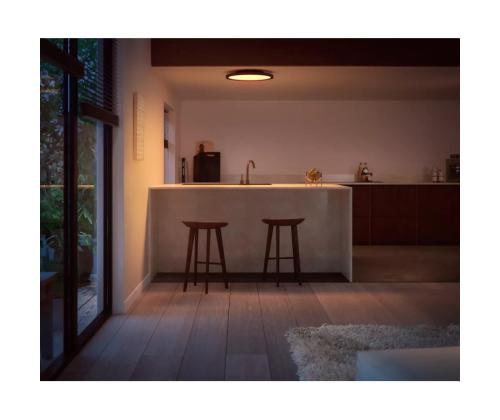 Philips Hue Aurelle Round Panel + Hue Dimmer Switch, musta - Kaupallinen valaisinlaite