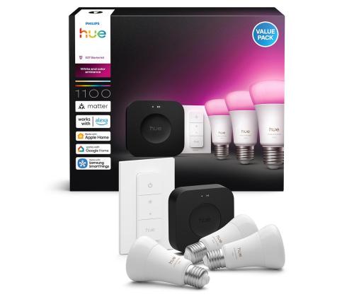 Philips Hue White & Color Ambiance -aloitussarja, E27, 3 kpl - Älykäs valosarja