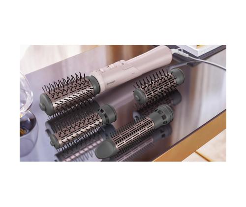 Philips Airstyler 7000 Series, 1000 W, pinkki - Pyörivä hiustenkuivain-kiharrin