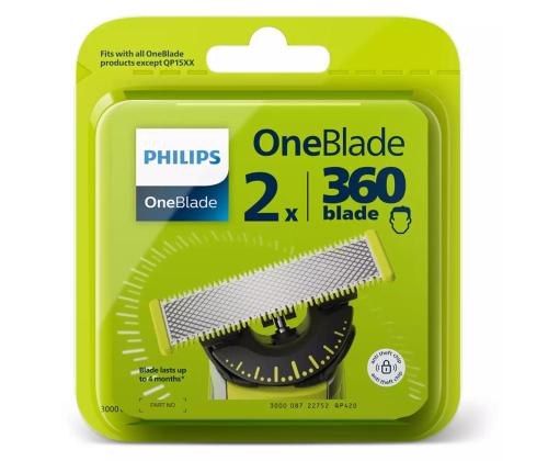 Philips OneBlade 360flex, 2 kpl - Vaihtoterät