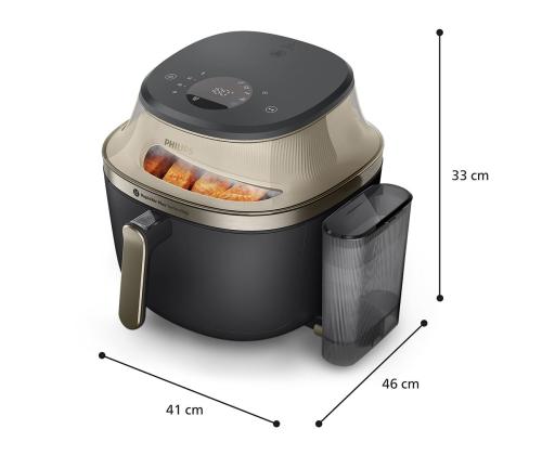 Philips 5000 Series, 7,2 L, 2000 W, höyrytoiminto, kultainen/musta - Kuumailmakuivausrumpu