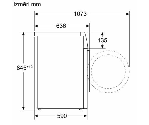 Bosch Series 6, 9 kg, syvyys 59 cm, 1400 kierrosta minuutissa, harmaa - Kannettava pesukone