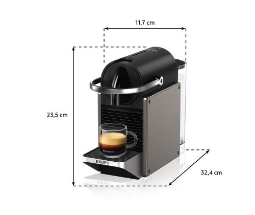 Krups Nespresso Pixie Redesign, titaani - Kapselikahvinkeitin