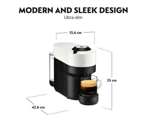 Krups Nespresso Vertuo Pop, valkoinen - Kapselikahvinkeitin