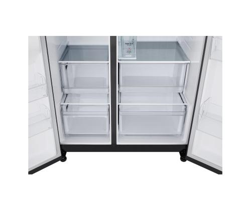 LG, Vesi- ja jääannostelija, 641 L, korkeus 179 cm, musta - SBS-Külmik