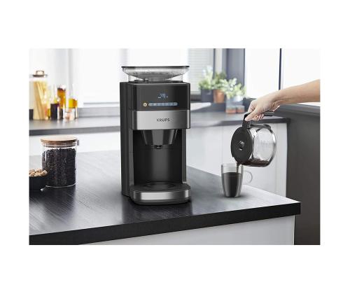 Krups Grind & Brew, 1,25 L, musta - Suodatinkahvinkeitin myllyllä
