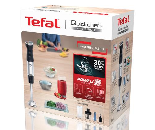 Tefal Quickchef+, 1000 W, ruostumaton teräs - Saumikser