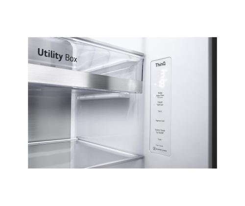 LG, InstaView, vesi- ja jääannostelija vesiverkolla, 635 L, korkeus 179 cm, musta - SBS jääkaappi