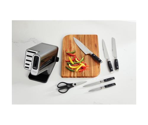 Ninja Foot StaySharp, 6-osainen setti - Veitsisarja teroittimella varustettuna