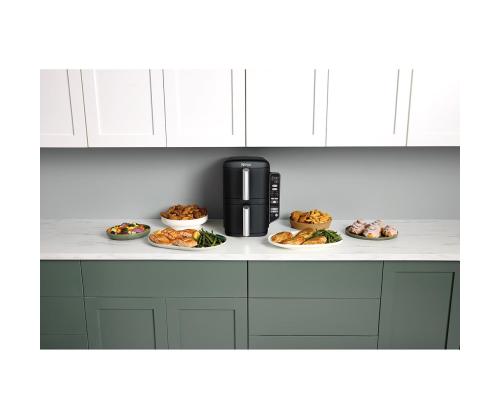 Ninja Double Stack 7,6 L, 2470 W, musta - Kuumailmapannu