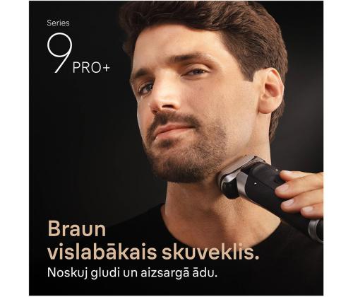 Braun Series 9 Pro+ Wet & Dry, 6-osainen SmartCare-keskus ja PowerCase-matkalaukku, tummanharmaa - Pardel