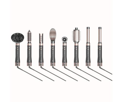 GA.MA Vibrance Uniq, 1500 W, tummanharmaa/vaaleanpunainen - Hiustenmuotoilulaite