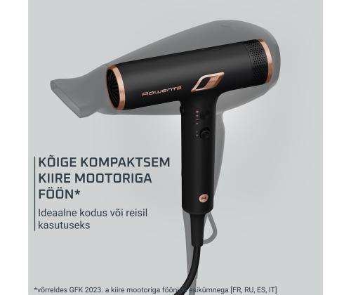 Rowenta NANO, 1700 W, musta - Hiustenkuivaaja