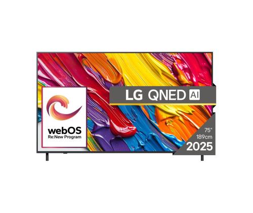 LG QNED82 AI, 75'', 4K UHD, QNED, musta - TV-laite