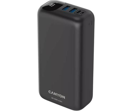 Canyon PB-301, 30 000 mAh, USB-A, USB-C, musta - Akkupankki