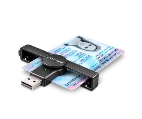 AXAGON CRE-SMPA, USB-A, musta - ID-kortinlukija