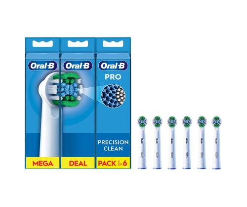 Braun Oral-B Precision Clean Pro, 6 tk, valkoinen - Varuharjad