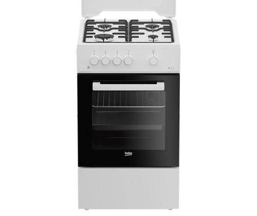 Beko, 60 L, leveys 50 cm, valkoinen - Kaasuliesi