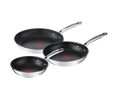 Tefal Duetto+, 20/24/28 cm, 3-osainen, ruostumatonta terästä - paistinpannusetti